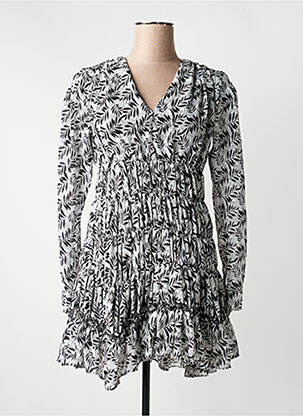 Robe courte coupe évasée manches longues noir SCHOOL RAG femme