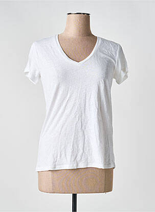 Top stretch manches courtes blanc SCHOOL RAG femme