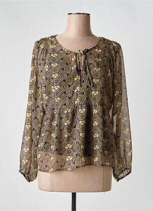 Blouse imprimé fantaisie manches longues noir SCHOOL RAG femme
