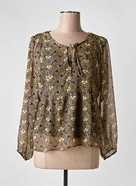 Blouse imprimé fantaisie manches longues noir SCHOOL RAG femme