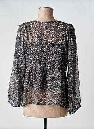Blouse imprimé fantaisie manches longues noir SCHOOL RAG femme