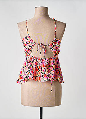 Top imprimé fantaisie sans manche rouge ANDY & LUCY femme