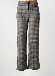 Pantalon droit fermeture zippée sous rabat avec crochet gris SCHOOL RAG femme