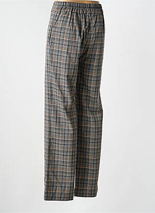 Pantalon droit fermeture zippée sous rabat avec crochet gris SCHOOL RAG femme