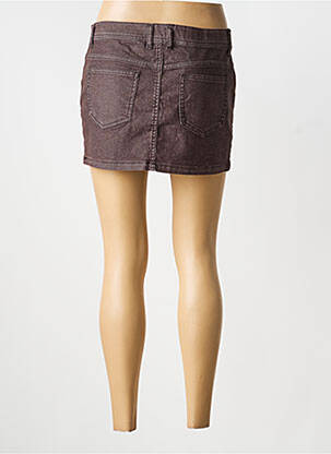 Mini-jupe coupe droite marron ONLY femme
