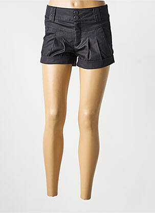 Short fermeture zippée sous rabat boutonné noir ONLY femme