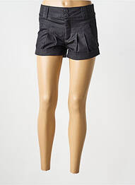 Short fermeture zippée sous rabat boutonné noir ONLY femme