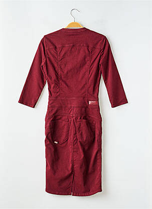 Robe mi-longue manches longues manches longues rouge SALSA femme
