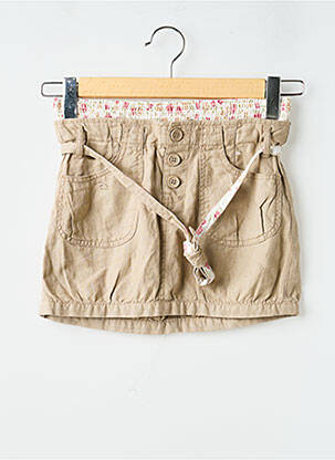 Mini-jupe coupe droite beige ONLY femme