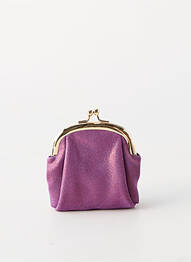 Porte-monnaie coutures renforcées violet CRAZY LOU femme