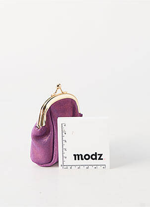 Porte-monnaie coutures renforcées violet CRAZY LOU femme
