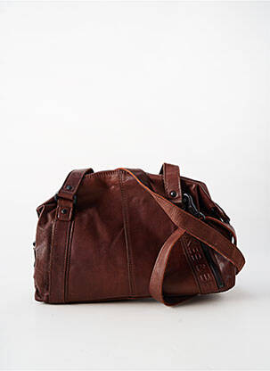 Sac multipoches forme rectangulaire marron SPIKES & SPARROW femme