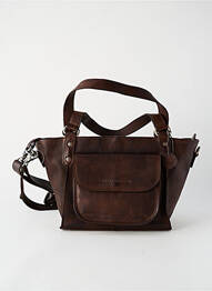 Sac multipoches forme rectangulaire marron SPIKES & SPARROW femme