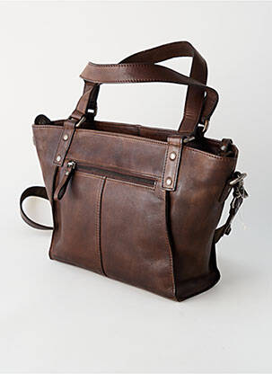 Sac multipoches forme rectangulaire marron SPIKES & SPARROW femme