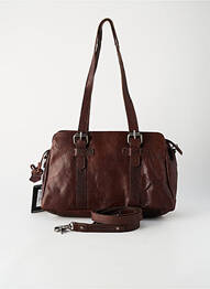 Sac doublure textile forme rectangulaire marron SPIKES & SPARROW femme