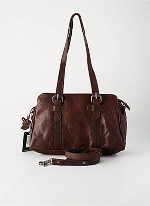 Sac doublure textile forme rectangulaire marron SPIKES & SPARROW femme