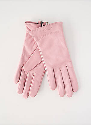 Gants doublure textile rose SEEBERGER femme