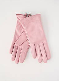 Gants doublure textile rose SEEBERGER femme