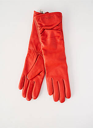 Gants doublure textile orange SEEBERGER femme