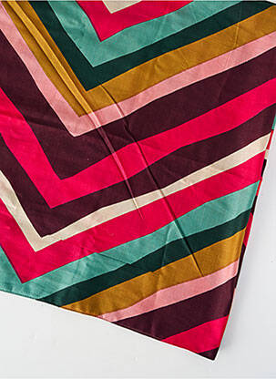 Foulard tissage popeline rose LA FIANCÉE femme