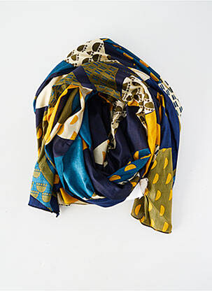 Foulard effet matière satinée bleu LA FIANCÉE femme