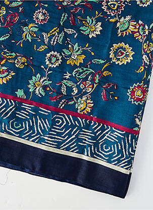 Foulard effet matière satinée bleu LA FIANCÉE femme