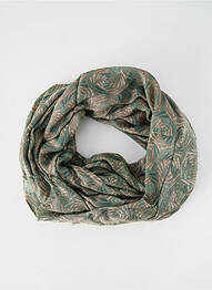 Foulard tissage popeline vert SURKANA femme