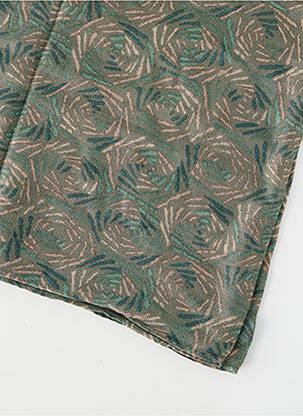 Foulard tissage popeline vert SURKANA femme