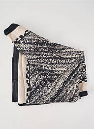 Foulard tissage popeline noir SURKANA femme