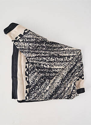 Foulard tissage popeline noir SURKANA femme