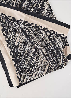 Foulard tissage popeline noir SURKANA femme