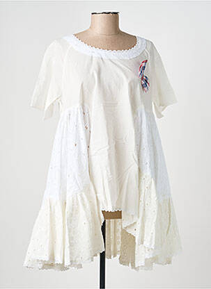Tunique manches courtes légère et transparente blanc RHUM RAISIN femme