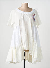 Tunique manches courtes légère et transparente blanc RHUM RAISIN femme