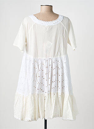 Tunique manches courtes légère et transparente blanc RHUM RAISIN femme