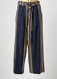 Pantalon droit tissage popeline taille normale bleu RHUM RAISIN femme