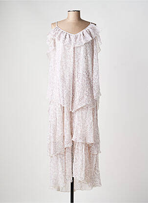 Robe longue imprimé fantaisie fines bretelles rose RHUM RAISIN femme