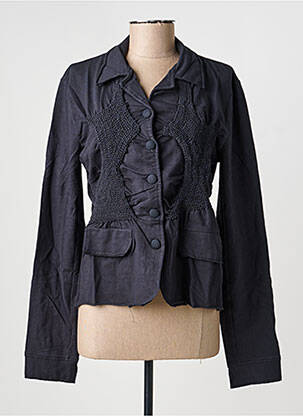 Veste casual col chemisier noir RHUM RAISIN femme