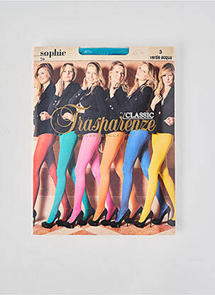 Collants stretch bleu TRASPARENZE femme
