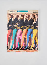 Collants stretch bleu TRASPARENZE femme