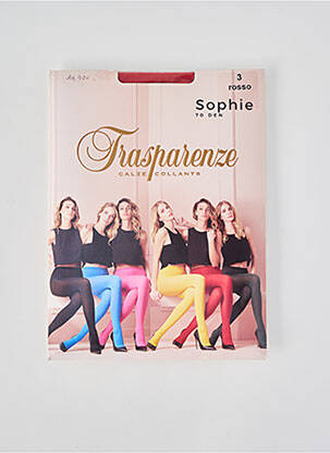 Collants stretch rouge TRASPARENZE femme
