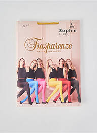 Collants stretch jaune TRASPARENZE femme
