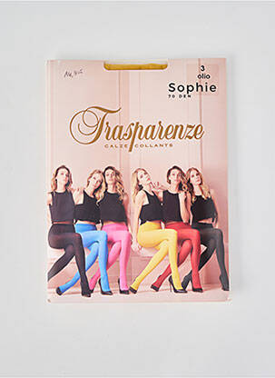 Collants stretch jaune TRASPARENZE femme