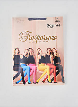 Collants stretch bleu fonce TRASPARENZE femme