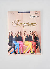 Collants stretch bleu fonce TRASPARENZE femme