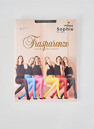Collants stretch vert TRASPARENZE femme
