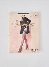 Bas stretch noir TRASPARENZE femme