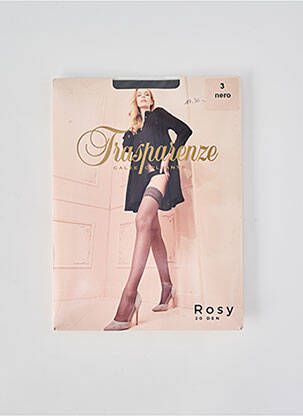 Bas stretch noir TRASPARENZE femme