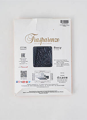 Bas stretch noir TRASPARENZE femme