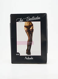 Bas imprimé fantaisie noir AUBADE femme