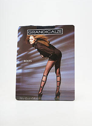 Collants imprimé fantaisie noir GRANDICALZE femme